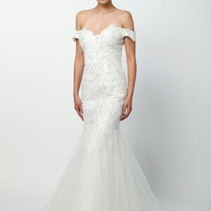 Sequined Off Shoulder Mermaid Dress JT693